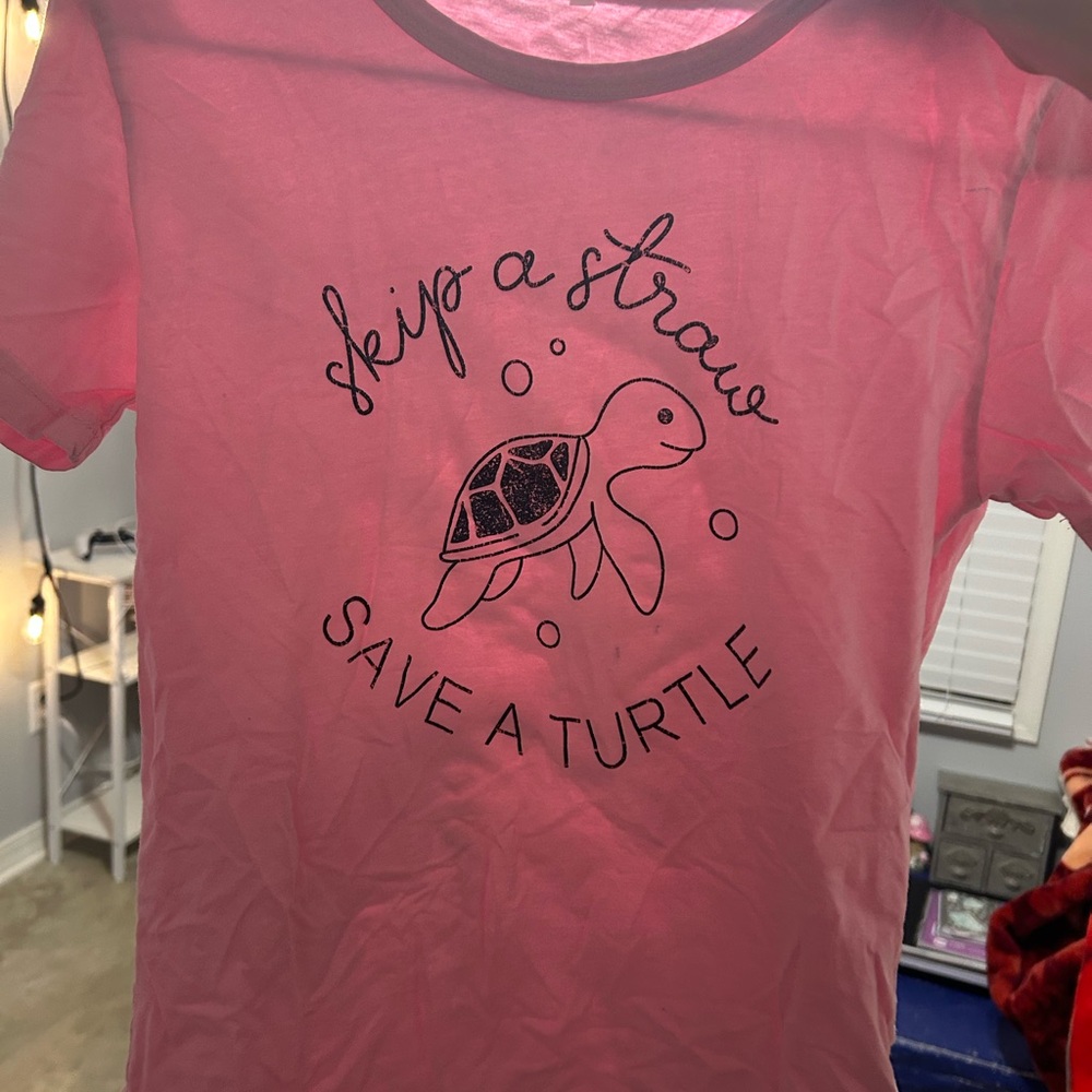 Pink Save The Turtles T-Shirt